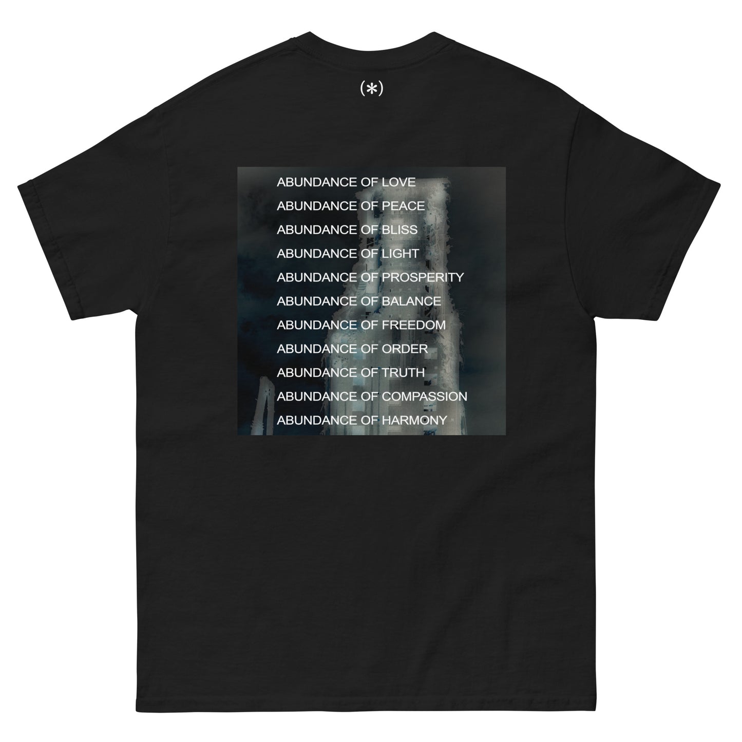 love is in the earth monochrome embroidery t-shirt