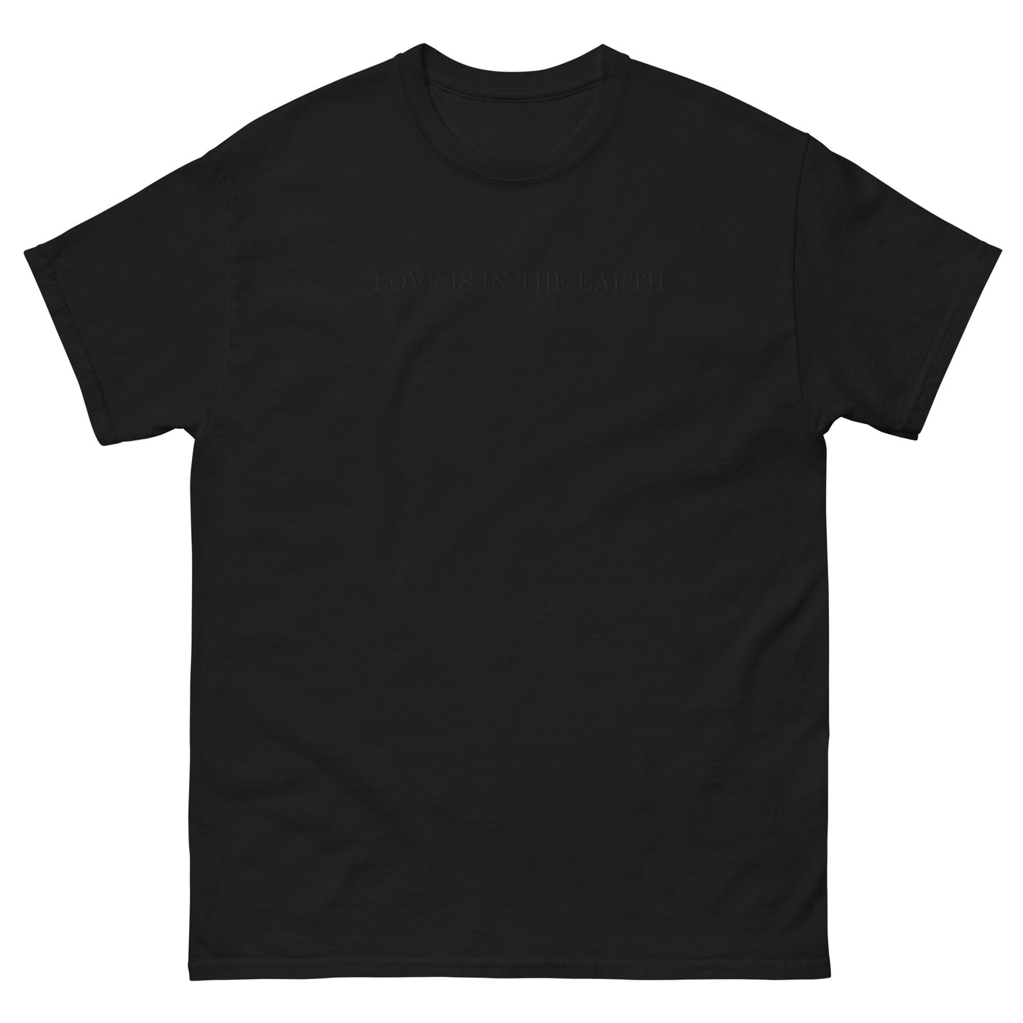 love is in the earth monochrome embroidery t-shirt (no back print)
